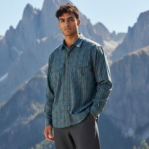 Ariat Pro Series Shirt Men S Blue green Plaid Snap Western Work Rodeo Cowboy Top